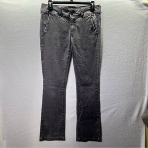 American Eagle Gray Kick Boot Jeans Womens 4 Long Pants Stretch Casual 2679